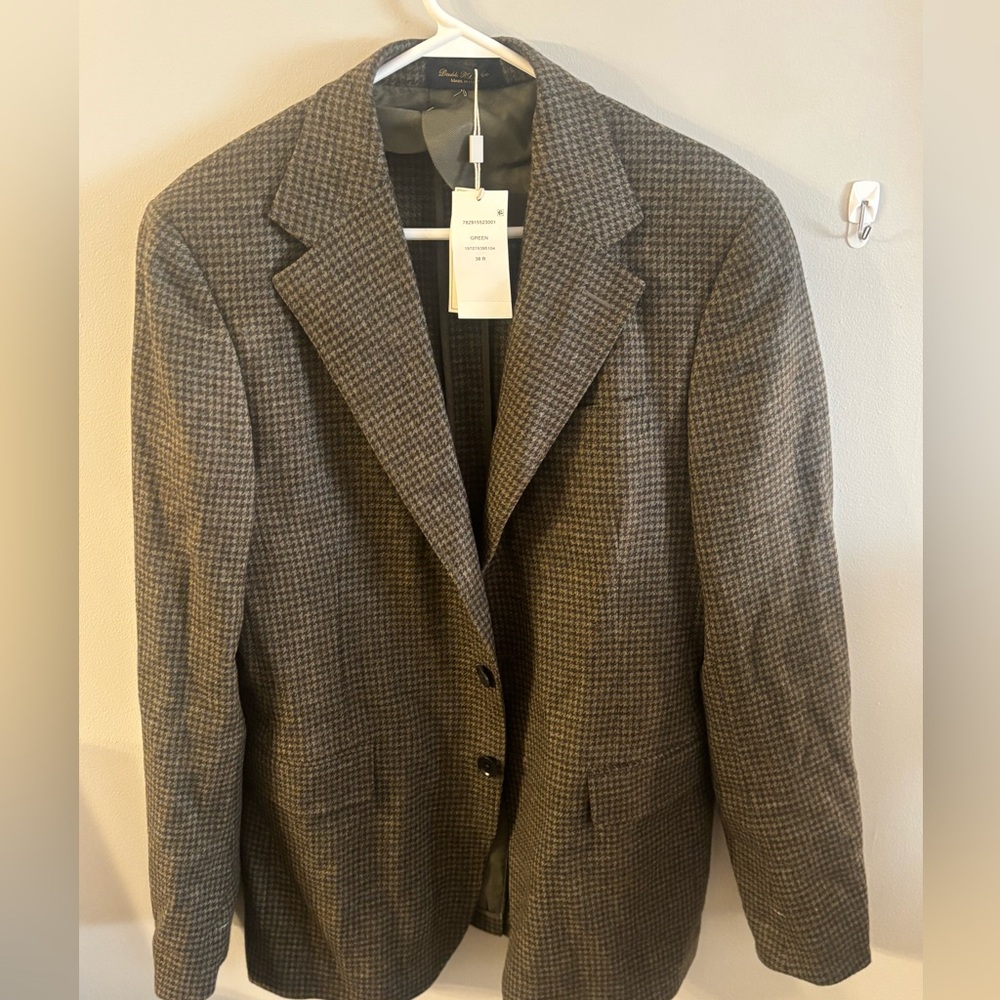 Ralph Lauren Double RL Houndstooth Blazer - Black and Brown